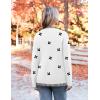 Zeagoo Womens Crewneck Pullover Sweater Long Sleeve Knit Side Slit 2025 Fall Winter Sweater Tops(White Floral)