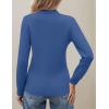 Zeagoo Women’s Fleece Sherpa Lined Sweater Mock Neck Long Sleeve Thermal Shirt 2026 Fall Winter Fuzzy Knit Jumper Tops S-XXL(Navy)