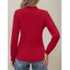 Zeagoo Women’s Fleece Sherpa Lined Sweater Mock Neck Long Sleeve Thermal Shirt 2026 Fall Winter Fuzzy Knit Jumper Tops S-XXL(Red)