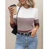 Zeagoo Women’s Fleece Sherpa Lined Sweater Mock Neck Long Sleeve Thermal Shirt 2026 Fall Winter Fuzzy Knit Jumper Tops S-XXL(White Khaki Brown)