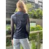 Zeagoo Womens Floral Mesh Long Sleeve Tops See Through Going Out Blouses Mock Neck Sheer Party Outfits Shirts S-XXL(Cx281)