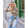 Zeagoo Womens Floral Mesh Long Sleeve Tops See Through Going Out Blouses Mock Neck Sheer Party Outfits Shirts S-XXL(Wf66)