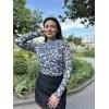 Zeagoo Womens Floral Mesh Long Sleeve Tops See Through Going Out Blouses Mock Neck Sheer Party Outfits Shirts S-XXL(Wf81)