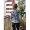 Zeagoo Womens Floral Mesh Long Sleeve Tops See Through Going Out Blouses Mock Neck Sheer Party Outfits Shirts S-XXL(Wf81)