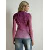 Zeagoo Womens Floral Mesh Long Sleeve Tops See Through Going Out Blouses Mock Neck Sheer Party Outfits Shirts S-XXL(Xh370)