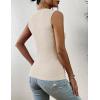 Zeagoo Women’s High Neck Tank Top 2026 Summer Casual Ribbed Knit Slim Fitted Basic Textured Sleeveless Shirts(2 Pack: Blue & Beige)