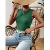 Zeagoo Women’s High Neck Tank Top 2026 Summer Casual Ribbed Knit Slim Fitted Basic Textured Sleeveless Shirts(Green)