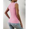 Zeagoo Women’s High Neck Tank Top 2026 Summer Casual Ribbed Knit Slim Fitted Basic Textured Sleeveless Shirts(Light Pink)
