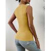 Zeagoo Women’s High Neck Tank Top 2026 Summer Casual Ribbed Knit Slim Fitted Basic Textured Sleeveless Shirts(Yellow)