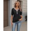 Zeagoo Women’s Short Sleeve Sweater 2026 Spring Summer Tops Lightweight Casual V Neck Sweaters Dressy Work Blouses Clothes(A- Black-white)