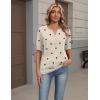 Zeagoo Women’s Short Sleeve Sweater 2026 Spring Summer Tops Lightweight Casual V Neck Sweaters Dressy Work Blouses Clothes(A- Polka Dot-khaki)