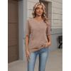 Zeagoo Women’s Short Sleeve Sweater 2026 Spring Summer Tops Lightweight Casual V Neck Sweaters Dressy Work Blouses Clothes(Khaki)