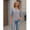 Zeagoo Women’s Short Sleeve Sweater 2026 Spring Summer Tops Lightweight Casual V Neck Sweaters Dressy Work Blouses Clothes(Light Grey)
