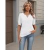 Zeagoo Women’s Short Sleeve Sweater 2026 Spring Summer Tops Lightweight Casual V Neck Sweaters Dressy Work Blouses Clothes(White)
