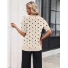 Zeagoo Women’s Short Sleeve Sweater 2026 Spring Summer Tops Lightweight Casual V Neck Sweaters Dressy Work Blouses Clothes(Z- Khaki Heart)