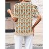 Zeagoo Womens Short Sleeve Sweaters 2026 Summer Lightweight V Neck Pullover Tops Dressy Business Casual Blouses Clothes(Floral Apricot)
