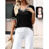 Zeagoo Womens Short Sleeve Sweaters 2026 Summer Lightweight V Neck Pullover Tops Dressy Business Casual Blouses Clothes(Tz288)