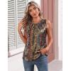 Zeagoo Womens Silk Satin Tank Tops Crew Neck Pleated Camisole Sleeveless Business Work Blouse Dressy Casual Summer Shirt(Boho Print)