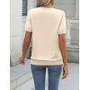 Zeagoo Womens Summer Short Sleeve Tops Crew Neck Lightweight Pullover Sweaters Loose Dressy Casual Blouse Basic Clothes(Apricot)