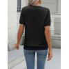 Zeagoo Womens Summer Short Sleeve Tops Crew Neck Lightweight Pullover Sweaters Loose Dressy Casual Blouse Basic Clothes(Black)