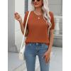 Zeagoo Womens Summer Short Sleeve Tops Crew Neck Lightweight Pullover Sweaters Loose Dressy Casual Blouse Basic Clothes(Brick Red)