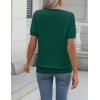 Zeagoo Womens Summer Short Sleeve Tops Crew Neck Lightweight Pullover Sweaters Loose Dressy Casual Blouse Basic Clothes(Grass Green)