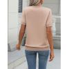Zeagoo Womens Summer Short Sleeve Tops Crew Neck Lightweight Pullover Sweaters Loose Dressy Casual Blouse Basic Clothes(Khaki)