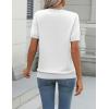 Zeagoo Womens Summer Short Sleeve Tops Crew Neck Lightweight Pullover Sweaters Loose Dressy Casual Blouse Basic Clothes(White)