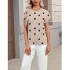 Zeagoo Womens Summer Short Sleeve Tops Crew Neck Pullover Sweaters Cap Sleeve Loose Dressy Casual Blouse Basic Clothes(Love Print-khaki Ax72)