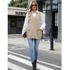 Zeagoo Women’s Sweater Vest 2026 Oversized Sleeveless V Neck Pullovers with Pocket Knitted Fall Outfits(Apricot)