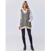 Zeagoo Women’s Sweater Vest 2026 Oversized Sleeveless V Neck Pullovers with Pocket Knitted Fall Outfits(Black Houndstooth)