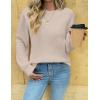 Zeagoo Womens Sweaters 2026 Fashion Fall Tops Crew Neck Long Sleeve Knit Pullover Sweater S-XXL(Gray)
