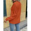 Zeagoo Womens Sweaters 2026 Fashion Fall Tops Crew Neck Long Sleeve Knit Pullover Sweater S-XXL(Orange)