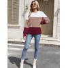 Zeagoo Womens Sweaters 2026 Fashion Fall Tops Crew Neck Long Sleeve Knit Pullover Sweater S-XXL(White Wine Red)
