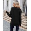 Zeagoo Womens Sweaters Fall Casual Long Sleeve V Neck Shirts Lightweight Crochet Ribbed Knit Pullover Tops Outfits(Black)