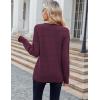 Zeagoo Womens Sweaters Fall Casual Long Sleeve V Neck Shirts Lightweight Crochet Ribbed Knit Pullover Tops Outfits(Purple)