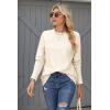 Zeagoo Women’s Sweaters Loose Knit Side Button 2025 Fall Fashion Trendy Casual Pullover Tops Clothes(Apricot)