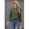 Zeagoo Women’s Sweaters Loose Knit Side Button 2025 Fall Fashion Trendy Casual Pullover Tops Clothes(Army Green)