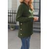 Zeagoo Women’s Sweaters Loose Knit Side Button 2025 Fall Fashion Trendy Casual Pullover Tops Clothes(Army Green)