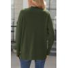 Zeagoo Women’s Sweaters Loose Knit Side Button 2025 Fall Fashion Trendy Casual Pullover Tops Clothes(Army Green)