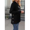 Zeagoo Women’s Sweaters Loose Knit Side Button 2025 Fall Fashion Trendy Casual Pullover Tops Clothes(Black)