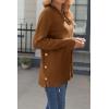 Zeagoo Women’s Sweaters Loose Knit Side Button 2025 Fall Fashion Trendy Casual Pullover Tops Clothes(Brown)