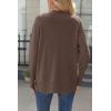 Zeagoo Women’s Sweaters Loose Knit Side Button 2025 Fall Fashion Trendy Casual Pullover Tops Clothes(Nutmeg)