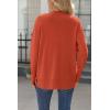 Zeagoo Women’s Sweaters Loose Knit Side Button 2025 Fall Fashion Trendy Casual Pullover Tops Clothes(Orange)