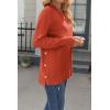Zeagoo Women’s Sweaters Loose Knit Side Button 2025 Fall Fashion Trendy Casual Pullover Tops Clothes(Orange)
