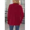 Zeagoo Women’s Sweaters Loose Knit Side Button 2025 Fall Fashion Trendy Casual Pullover Tops Clothes(Red)