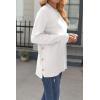 Zeagoo Women’s Sweaters Loose Knit Side Button 2025 Fall Fashion Trendy Casual Pullover Tops Clothes(White)