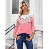 Zeagoo Womens Tops 3/4 Length Sleeve Blouses Dressy Casual Shirt Pleated Front Tunic Floral Printed Spring Clothes(Floral Pink 122)
