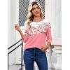 Zeagoo Womens Tops 3/4 Length Sleeve Blouses Dressy Casual Shirt Pleated Front Tunic Floral Printed Spring Clothes(Floral Pink 122)