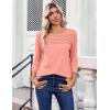 Zeagoo Womens Tops 3/4 Length Sleeve Blouses Dressy Casual Shirt Pleated Front Tunic Floral Printed Spring Clothes(Pink)